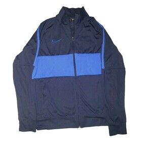 Nike Dri-Fit Blue Black Full Zip Up Men's Track Jacket  Size L
